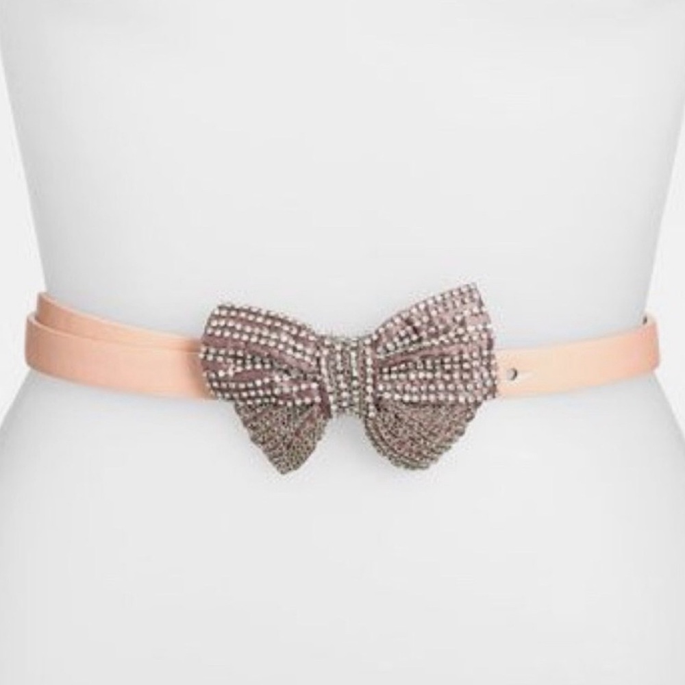 {Tarnish} Nordstrom 'Skinny Sparkle Bow' Belt